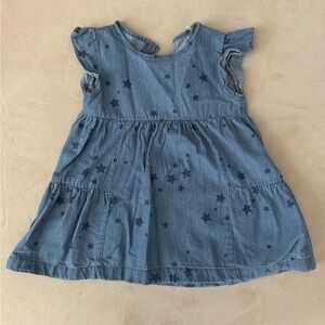 12M toddler girl star denim dress